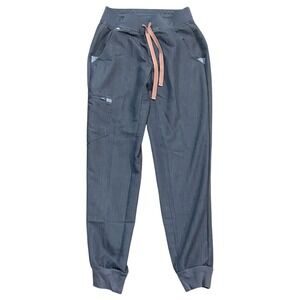 FIGS LIMITED EDITION Heather Blue Yola Jogger Scrub Pants Womens XXS